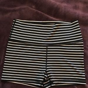 Black and white striped spandex size Medium